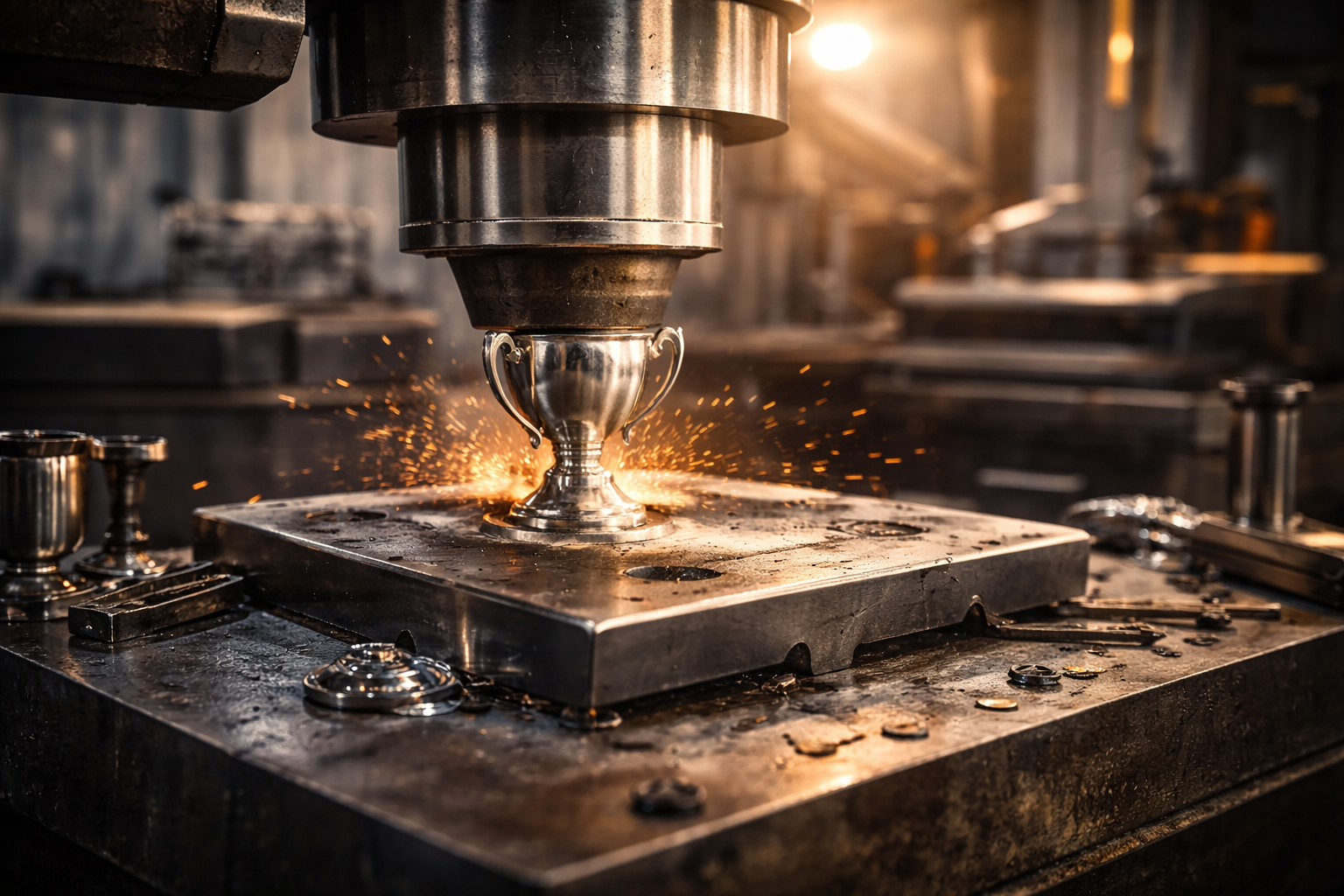 Atelier : fabrication d’une coupe métallique par emboutissage