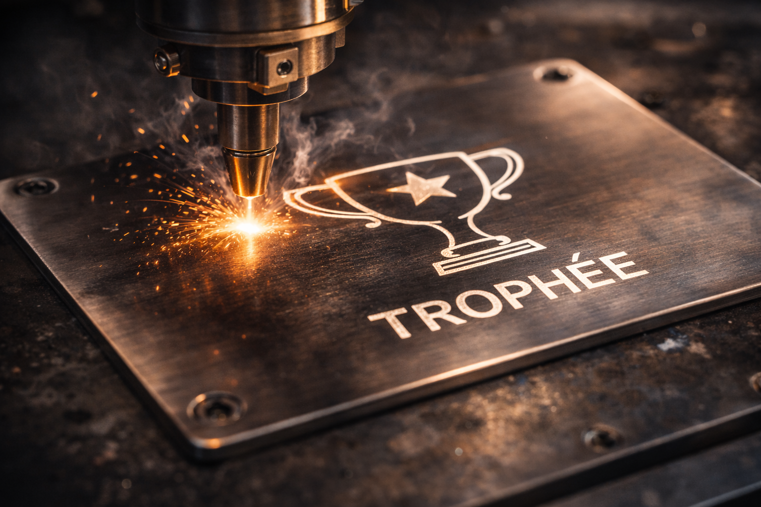 Gravure laser sur surface transparente