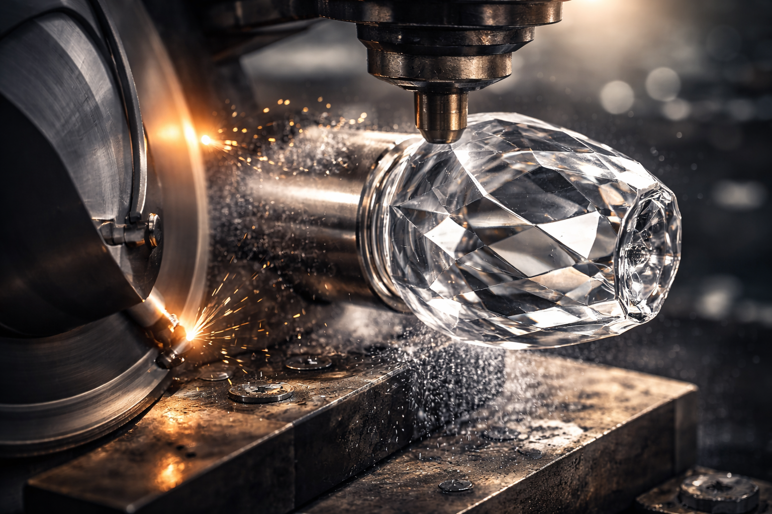 Trophée en verre ou cristal poli, style premium